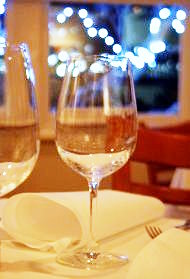 Clareville Kiosk Restaurant - glass with lights