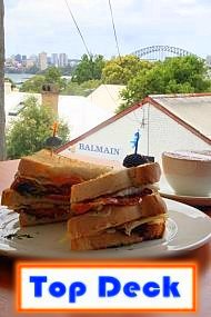 Top Deck Cafe in Balmain NSW
