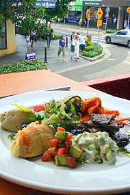 Top Deck - mezze plate with view