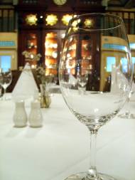 Carrington - glass in front of cabinet