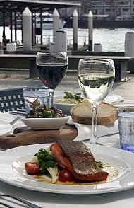Georges Mediterranean Bar & Grill - menu atlantic salmon view