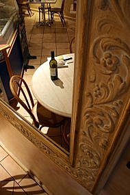 Pasta Pronto - table through mirror