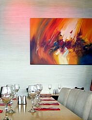 Red Salmon - table painting